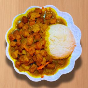 Arroz al vapor con curry A2