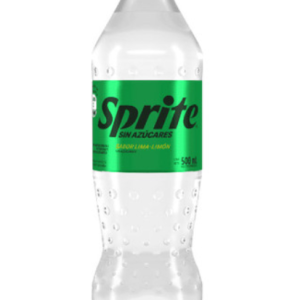 Gaseosa sin azúcar Sabor Limón en botella Sprite 500 ml