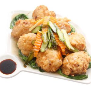 Cabeza de León – Croqueta de Tofu con la Salsa de la Casa P81