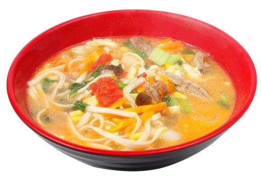 Sopa con Fideo de Tomate, Huevo y Choclo L39